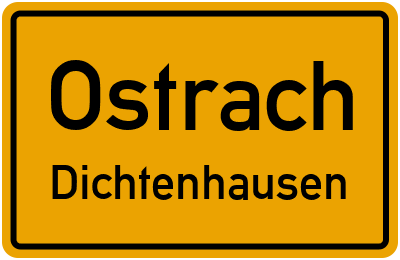 Ortsschild Ostrach Dichtenhausen