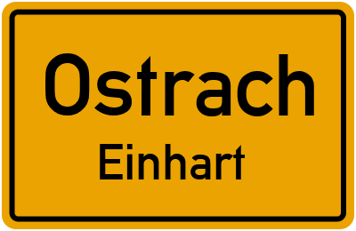 Ortsschild Ostrach Einhart