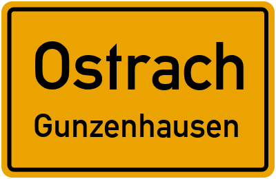 Ortsschild Ostrach Gunzenhausen