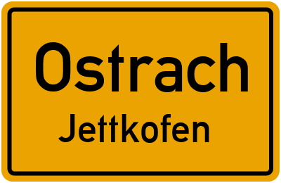 Ortsschild Ostrach Jettkofen