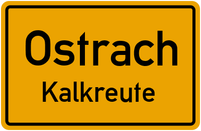 Ortsschild Ostrach Kalkreute