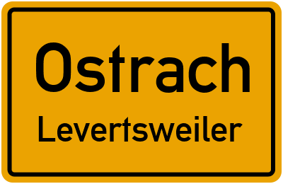 Ortsschild Ostrach Levertsweiler