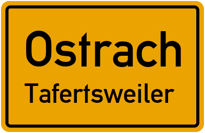 Ortsschild Ostrach Tafertsweiler