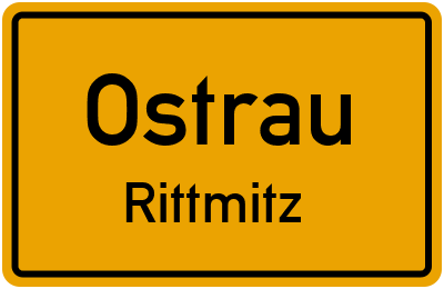 Ortsschild Ostrau Rittmitz