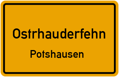 Straßenverzeichnis Ostrhauderfehn Potshausen