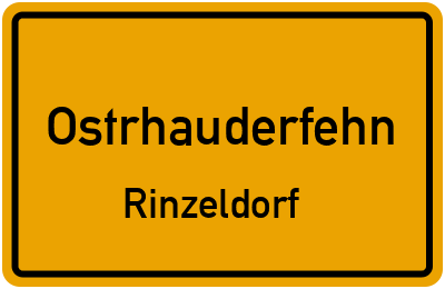 Ortsschild Ostrhauderfehn Rinzeldorf