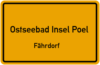 Straßenverzeichnis Ostseebad Insel Poel Fährdorf