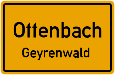 Straßenverzeichnis Ottenbach Geyrenwald