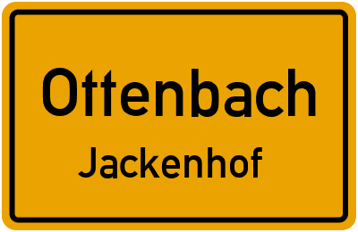 Straßenverzeichnis Ottenbach Jackenhof