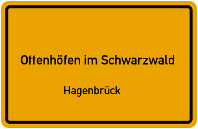 Straßenverzeichnis Ottenhöfen im Schwarzwald Hagenbrück