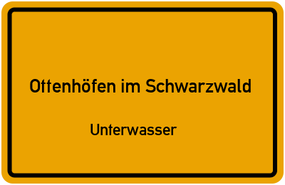 Straßenverzeichnis Ottenhöfen im Schwarzwald Unterwasser