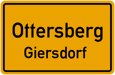 Ortsschild Ottersberg Giersdorf