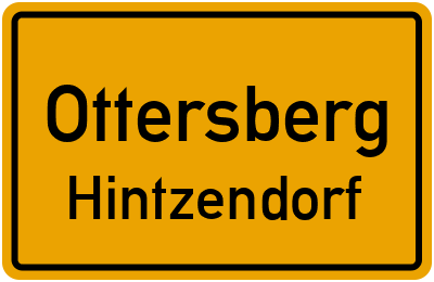 Ortsschild Ottersberg Hintzendorf