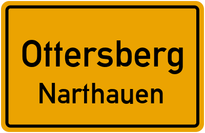 Ortsschild Ottersberg Narthauen