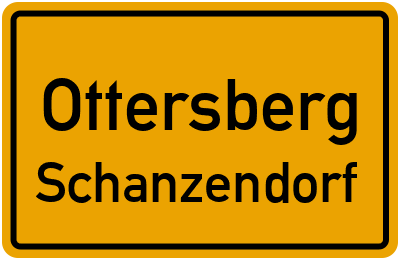 Ortsschild Ottersberg Schanzendorf