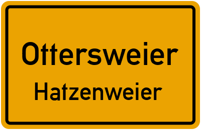 Straßenverzeichnis Ottersweier Hatzenweier