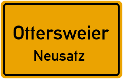 Straßenverzeichnis Ottersweier Neusatz