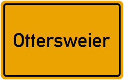 Ortsschild von Ottersweier in Baden-Württemberg