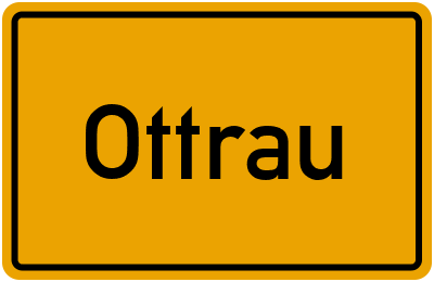 Ortsschild von Gemeinde Ottrau in Hessen