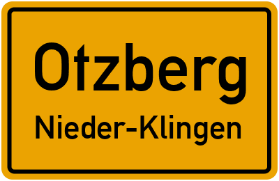Ortsschild Otzberg Nieder-Klingen