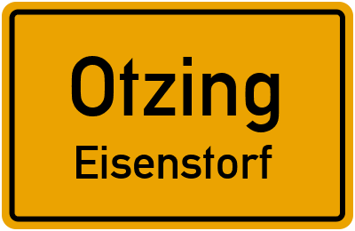 Ortsschild Otzing Eisenstorf