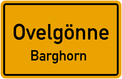 Ortsschild Ovelgönne Barghorn