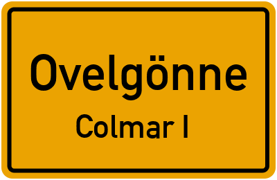 Ortsschild Ovelgönne Colmar I