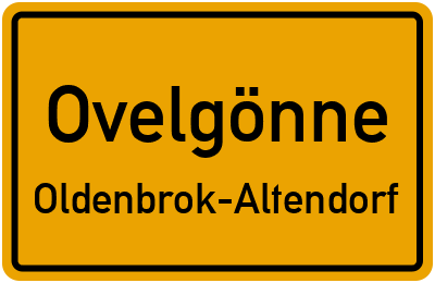 Ortsschild Ovelgönne Oldenbrok-Altendorf