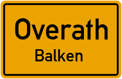Straßenverzeichnis Overath Balken