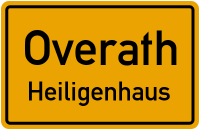 Ortsschild Overath Heiligenhaus