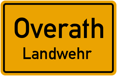 Straßenverzeichnis Overath Landwehr