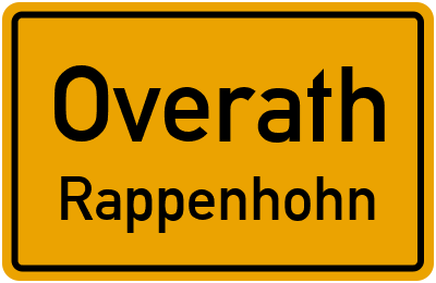 Straßenverzeichnis Overath Rappenhohn