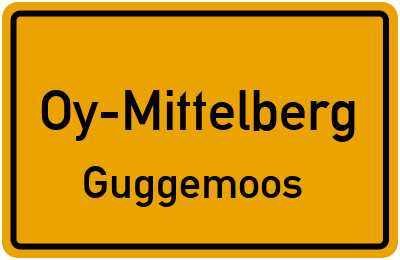 Straßenverzeichnis Oy-Mittelberg Guggemoos