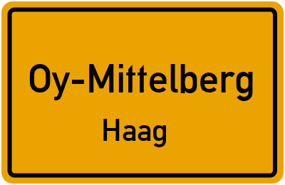 Straßenverzeichnis Oy-Mittelberg Haag