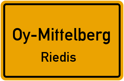 Straßenverzeichnis Oy-Mittelberg Riedis