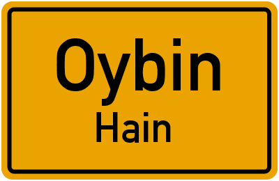 Straßenverzeichnis Oybin Hain