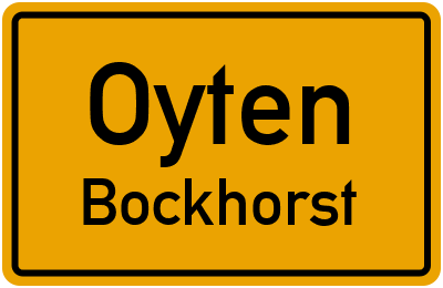 Ortsschild Oyten Bockhorst