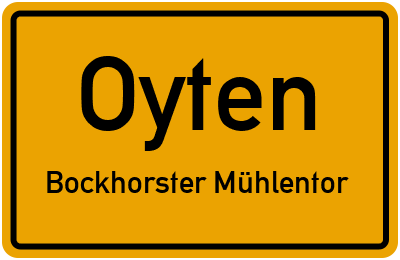 Straßenverzeichnis Oyten Bockhorster Mühlentor