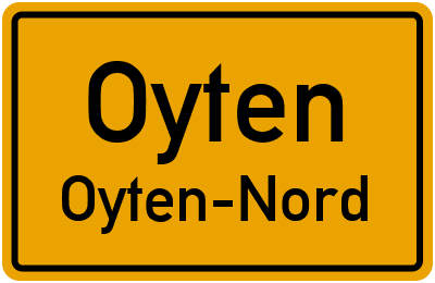 Ortsschild Oyten Oyten-Nord