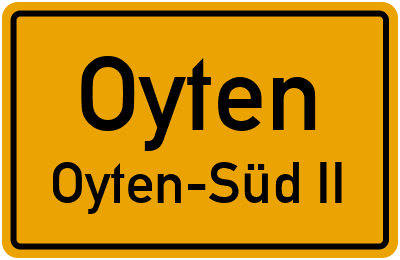 Ortsschild Oyten Oyten-Süd II