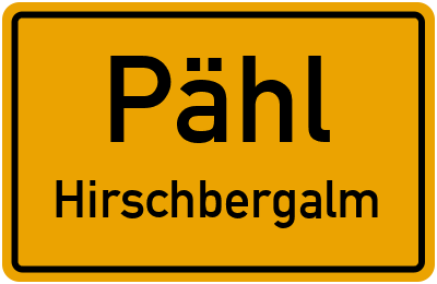 Straßenverzeichnis Pähl Hirschbergalm