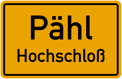 Straßenverzeichnis Pähl Hochschloß