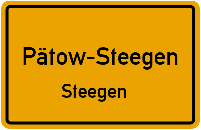 Straßenverzeichnis Pätow-Steegen Steegen