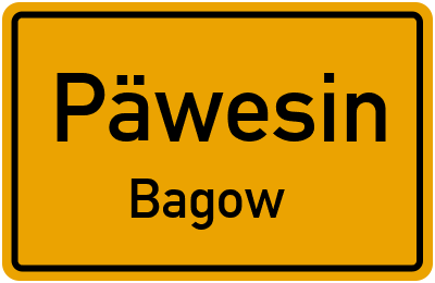 Straßenverzeichnis Päwesin Bagow