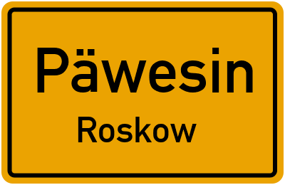 Straßenverzeichnis Päwesin Roskow