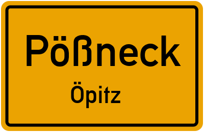 Straßenverzeichnis Pößneck Öpitz