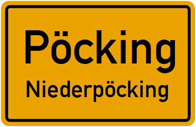 Ortsschild Pöcking Niederpöcking