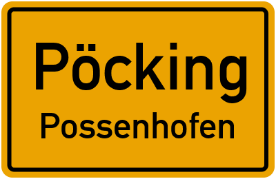 Ortsschild Pöcking Possenhofen