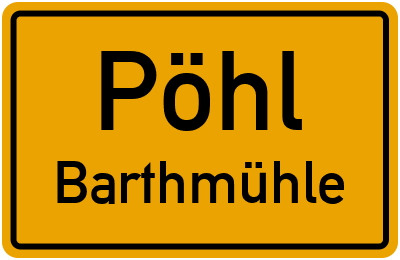 Straßenverzeichnis Pöhl Barthmühle
