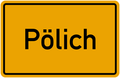 Ortsschild von Gemeinde Pölich in Rheinland-Pfalz